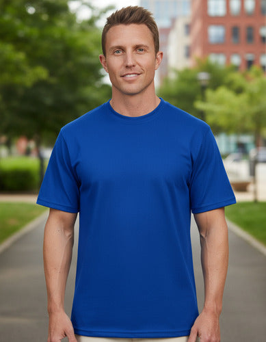Polera Poliester Hombre Manga Corta Para Estampar