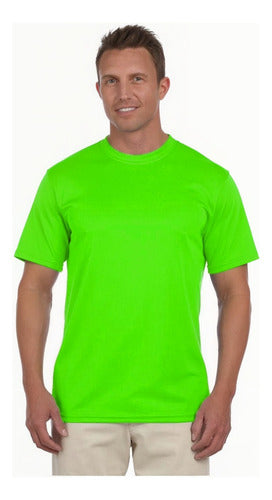 Polera Poliester Hombre Manga Corta Para Estampar