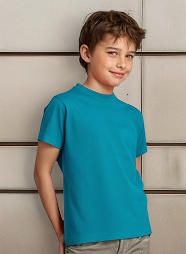 Polera Poliester Niño Manga Corta Para Estampar