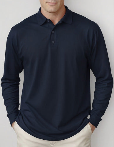 Polera Pique Unisex Manga Larga