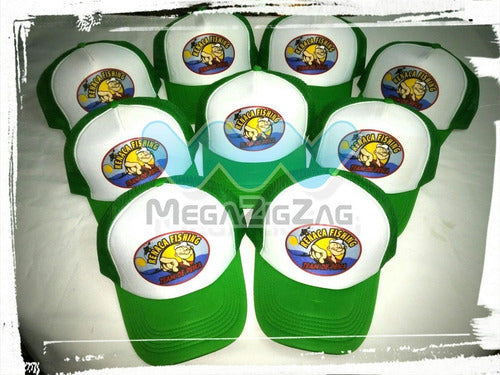 Pack6 Gorro Jockey Malla Estampado Personalizado