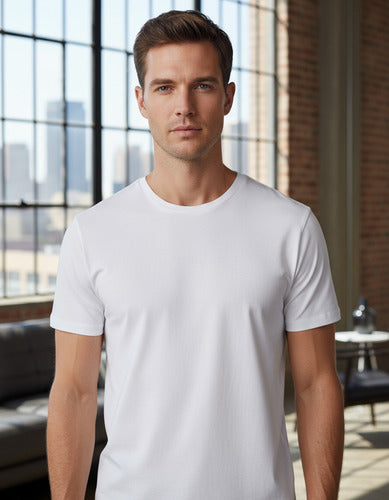 Polera Algodon Manga Corta Hombre Para Estampar
