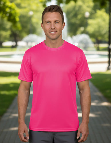 Polera Poliester Hombre Manga Corta Para Estampar