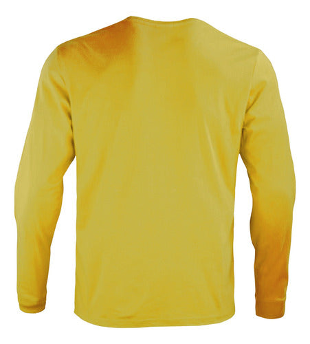 Polera Manga Larga Algodon Cuello Redondo