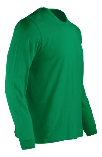 Polera Manga Larga Algodon Cuello Redondo
