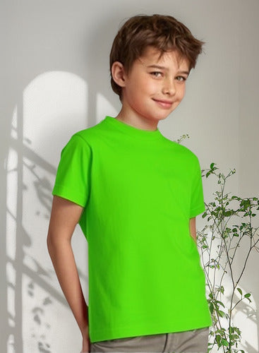 Polera Poliester Niño Manga Corta Para Estampar