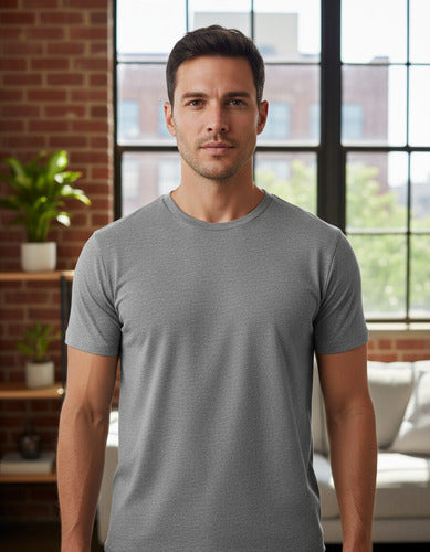 Polera Algodon Manga Corta Hombre Para Estampar