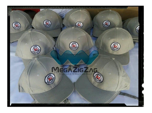 Pack6 Gorro Jockey Denim Con Bordado Personalizado