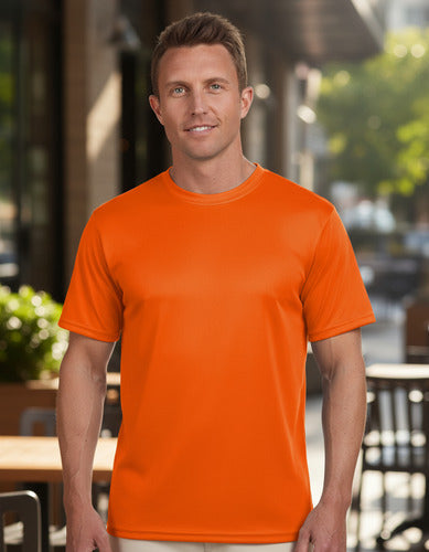Polera Poliester Hombre Manga Corta Para Estampar