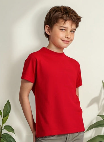 Polera Poliester Niño Manga Corta Para Estampar