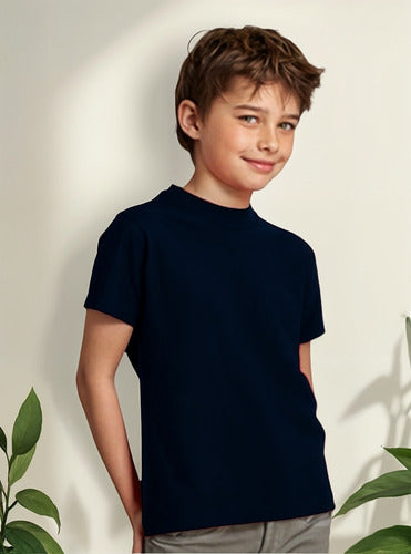 Polera Poliester Niño Manga Corta Para Estampar