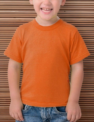 Polera Algodón Niños Manga Corta Para Estampar