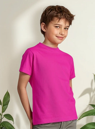 Polera Poliester Niño Manga Corta Para Estampar