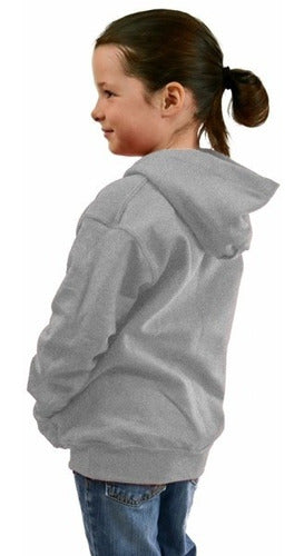 Poleron Infantil Algodón Canguro Capucha Para Estampar