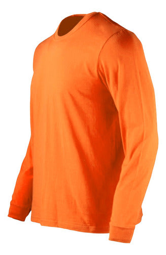 Polera Manga Larga Algodon Cuello Redondo
