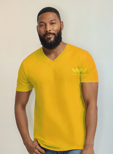 Polera Cuello V Unisex Para Estampar