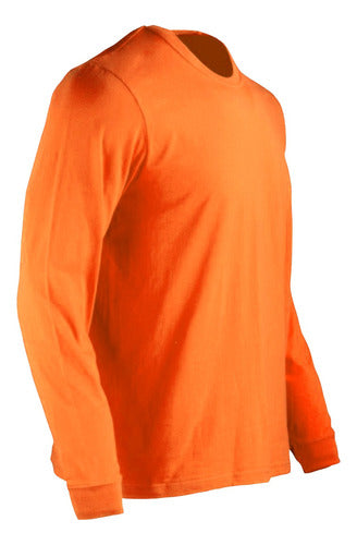 Polera Manga Larga Algodon Cuello Redondo