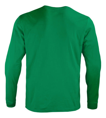 Polera Manga Larga Algodon Cuello Redondo