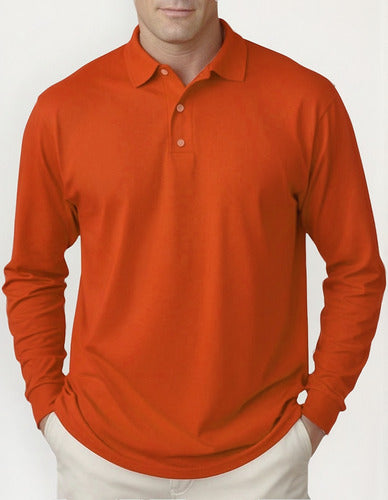 Polera Pique Unisex Manga Larga