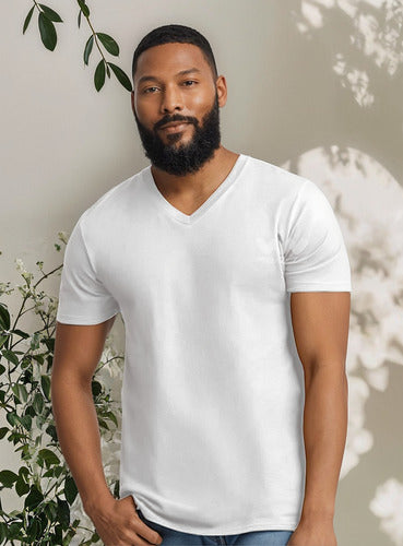 Polera Cuello V Unisex Para Estampar