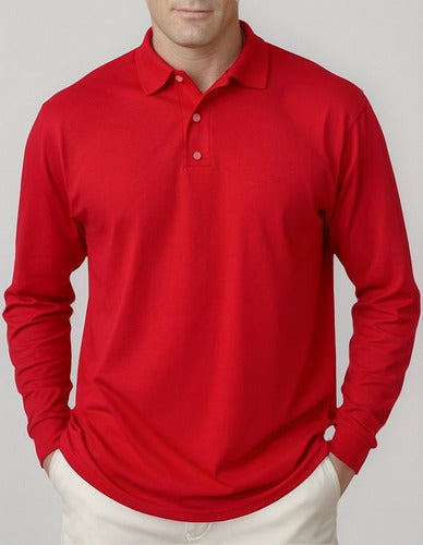 Polera Pique Unisex Manga Larga