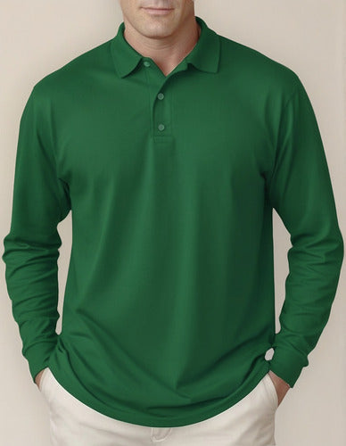 Polera Pique Unisex Manga Larga