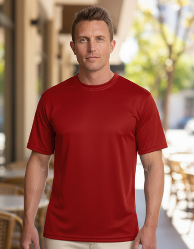 Polera Poliester Hombre Manga Corta Para Estampar