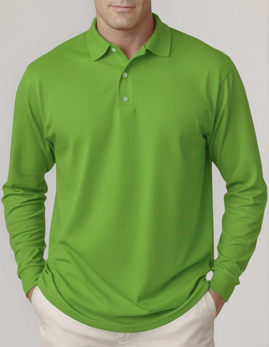 Polera Pique Unisex Manga Larga