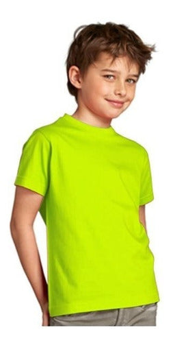 Polera Poliester Niño Manga Corta Para Estampar