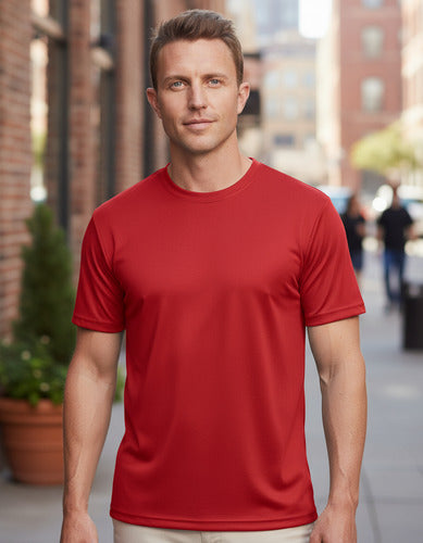 Polera Poliester Hombre Manga Corta Para Estampar