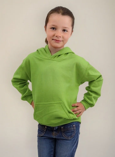 Poleron Infantil Algodón Canguro Capucha Para Estampar