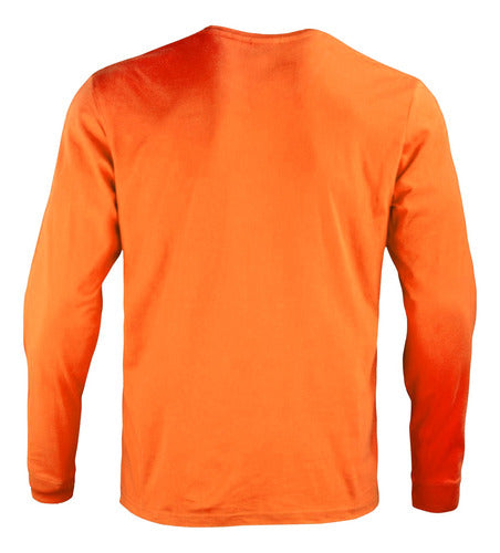 Polera Manga Larga Algodon Cuello Redondo