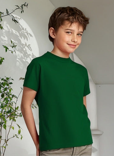 Polera Poliester Niño Manga Corta Para Estampar