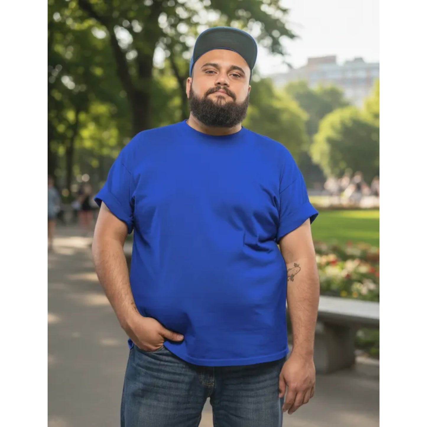 Polera Sumey Algodón Premium Plus Size Manga Corta Hombre