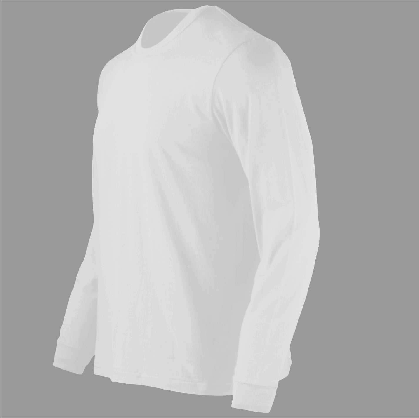 Polera Manga Larga Algodon Cuello Redondo