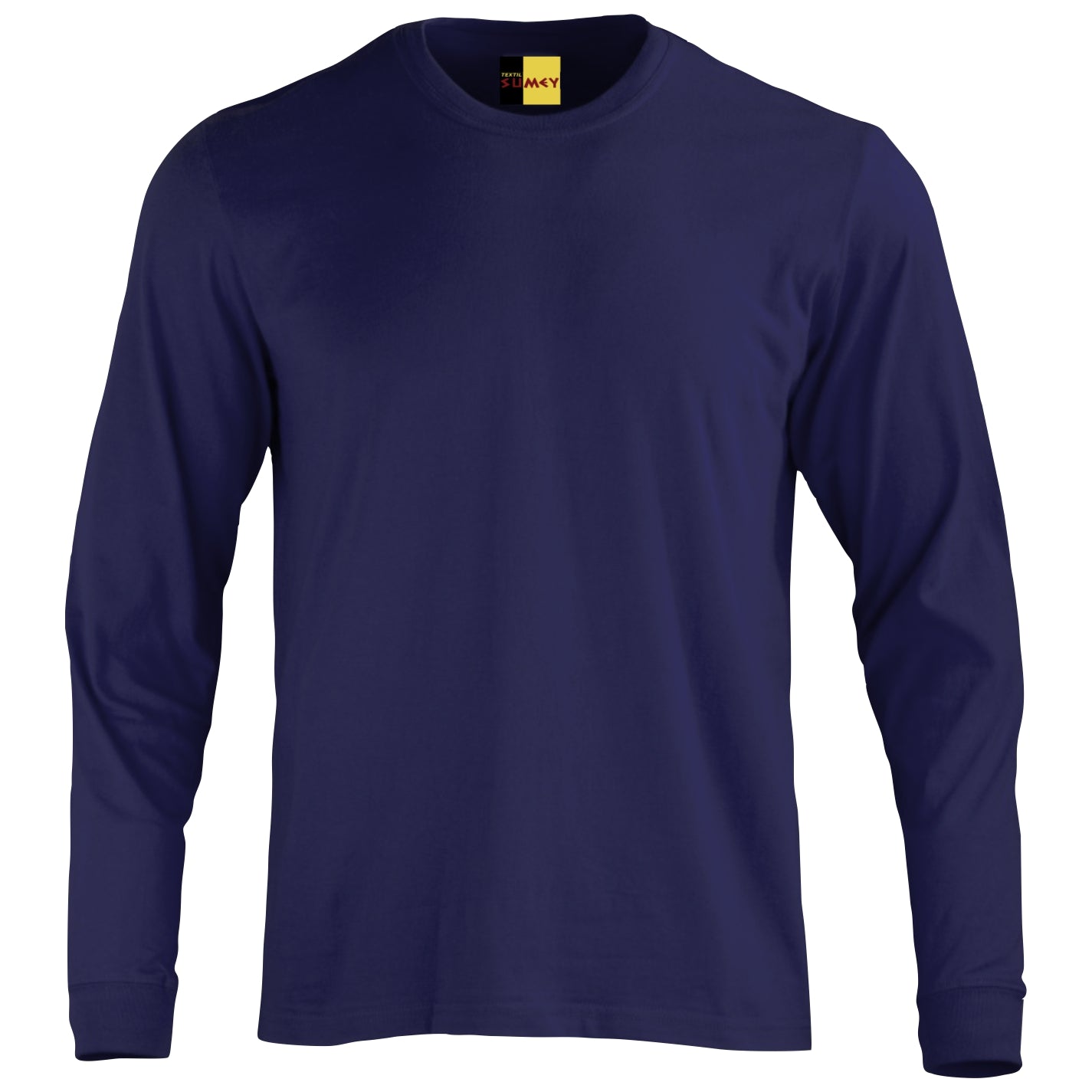 Polera Manga Larga Algodon Cuello Redondo