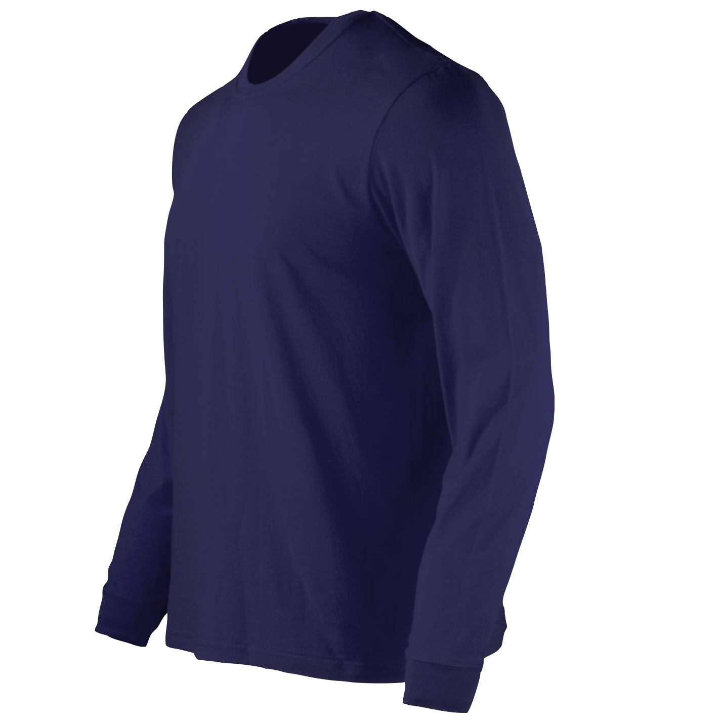 Polera Manga Larga Algodon Cuello Redondo