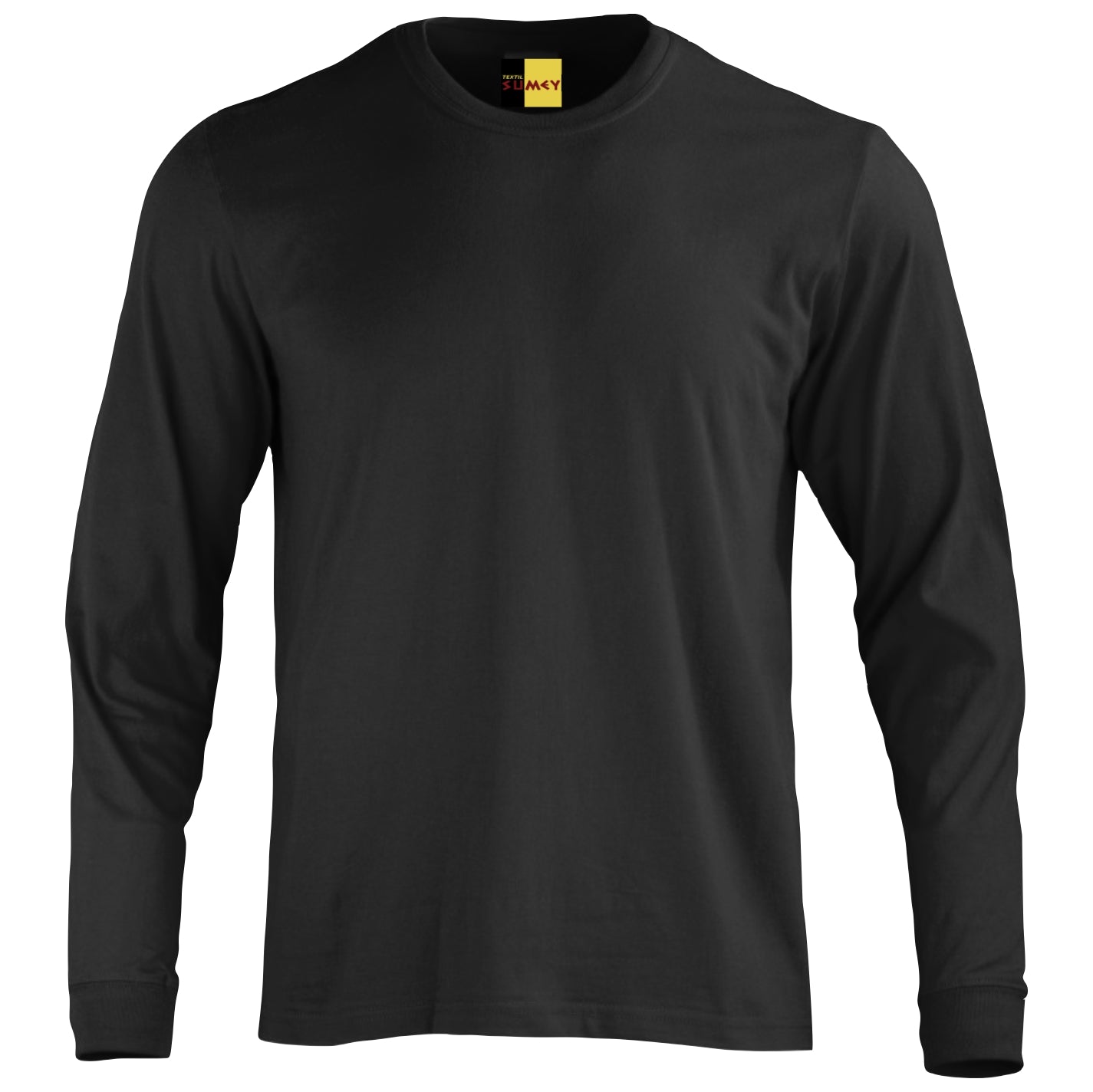 Polera Manga Larga Algodon Cuello Redondo
