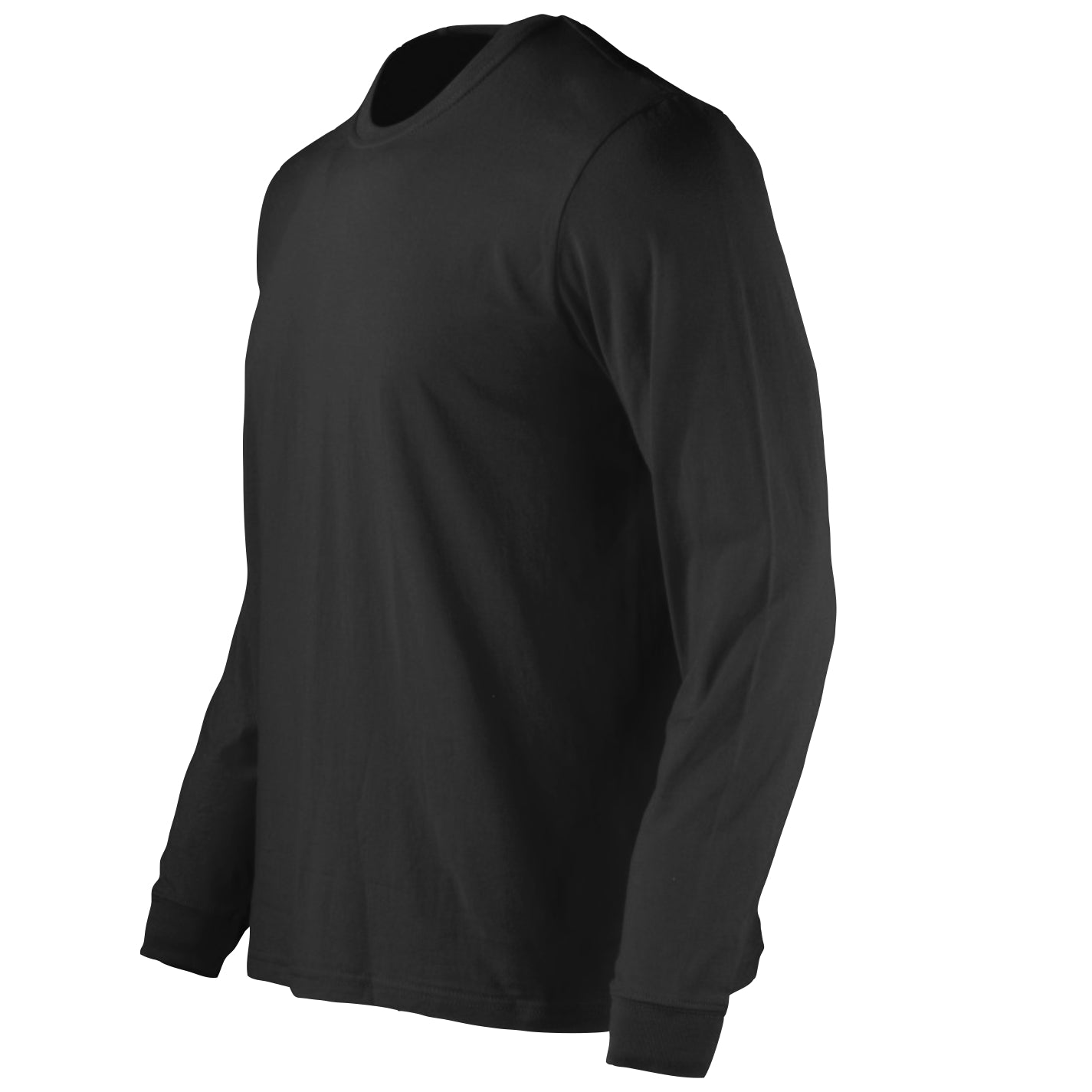 Polera Manga Larga Algodon Cuello Redondo