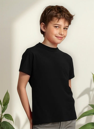Polera Poliester Niño Manga Corta Para Estampar