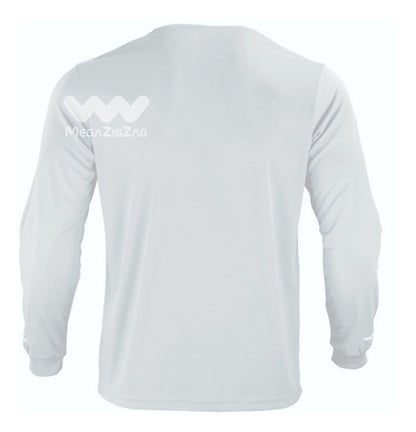Polera poliester manga larga uv blanco