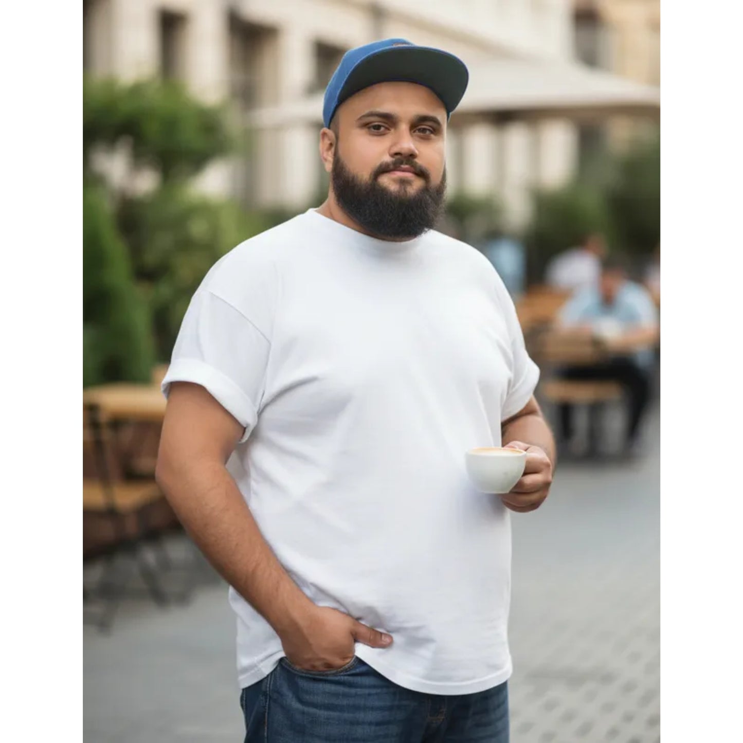 Polera Sumey Algodón Premium Plus Size Manga Corta Hombre