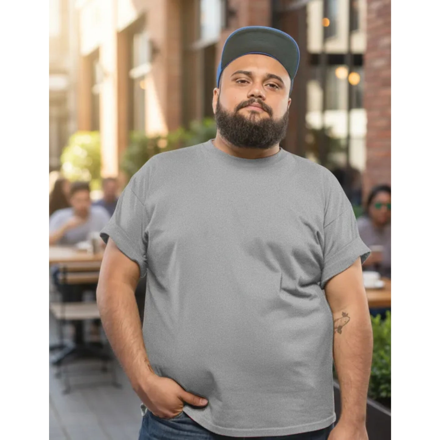 Polera Sumey Algodón Premium Plus Size Manga Corta Hombre