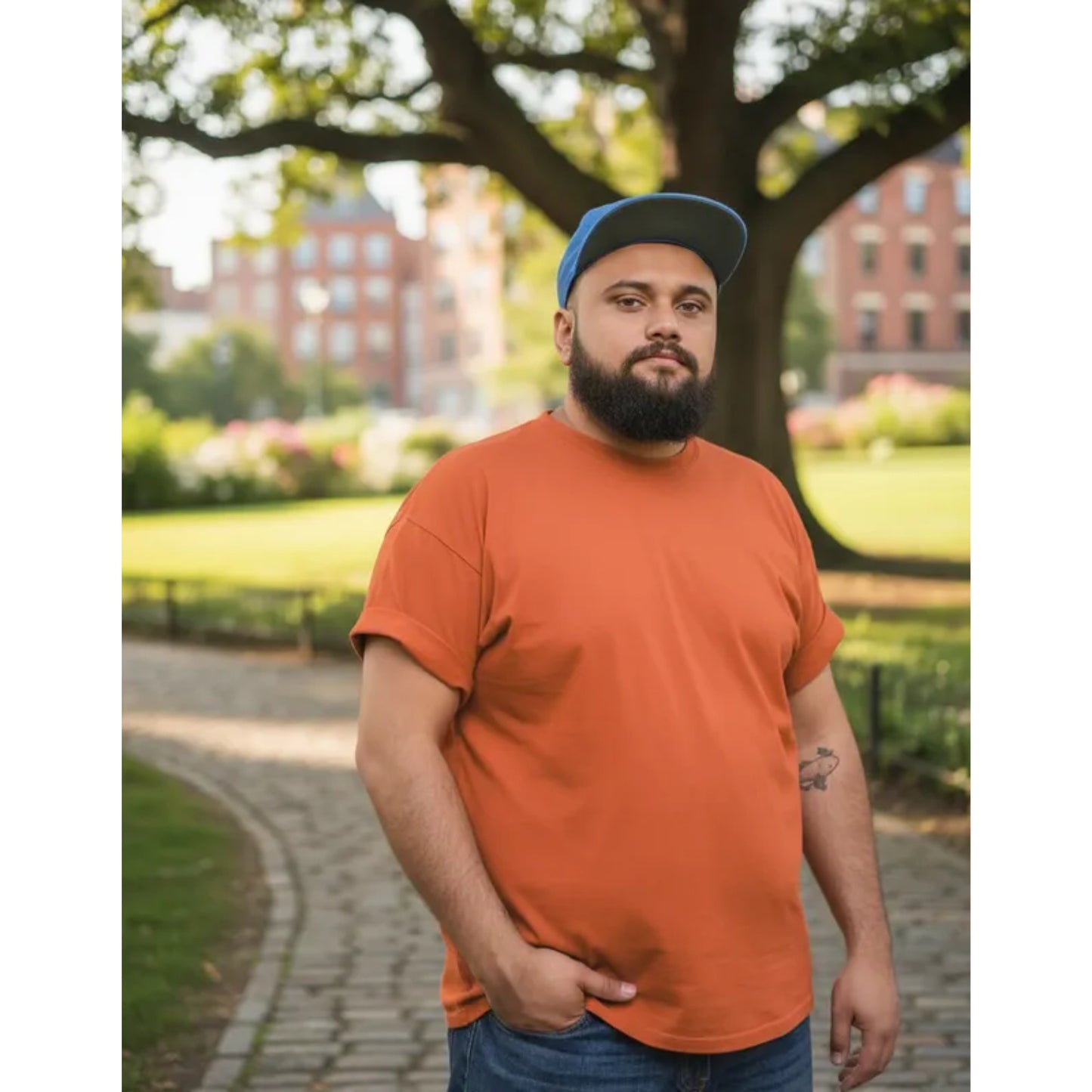 Polera Sumey Algodón Premium Plus Size Manga Corta Hombre