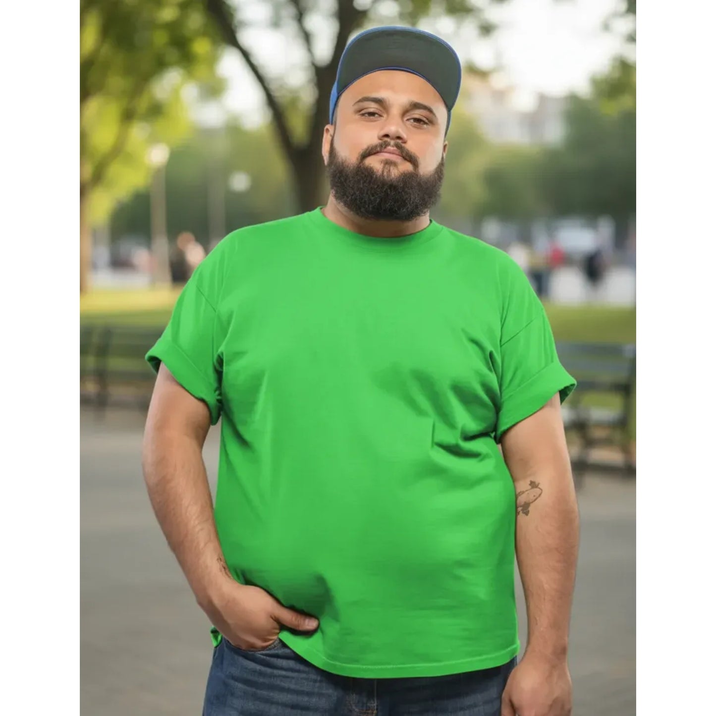 Polera Sumey Algodón Premium Plus Size Manga Corta Hombre