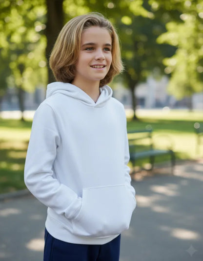 Poleron Infantil Algodón Canguro Capucha Para Estampar