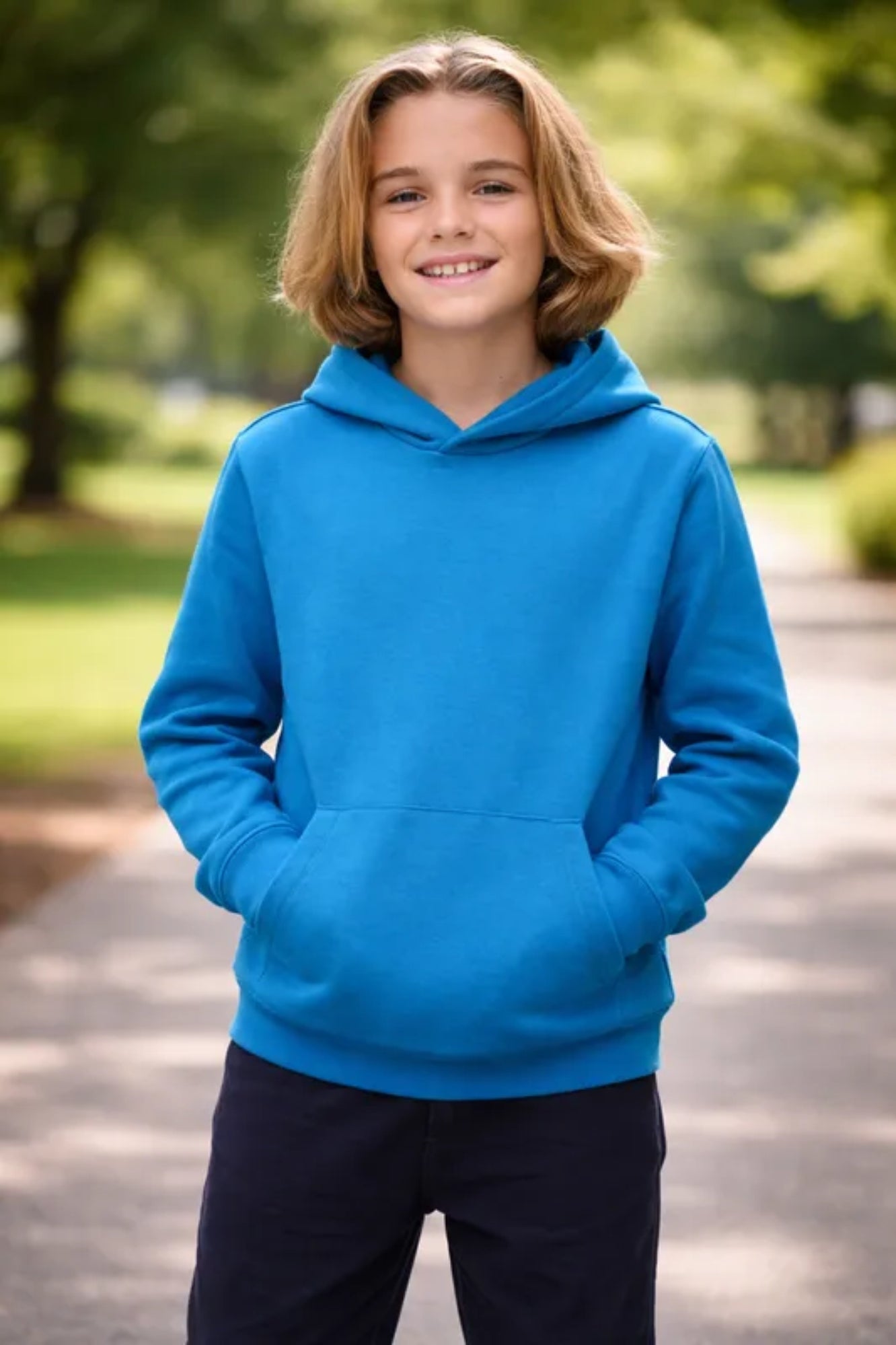 Poleron Infantil Algodón Canguro Capucha Para Estampar