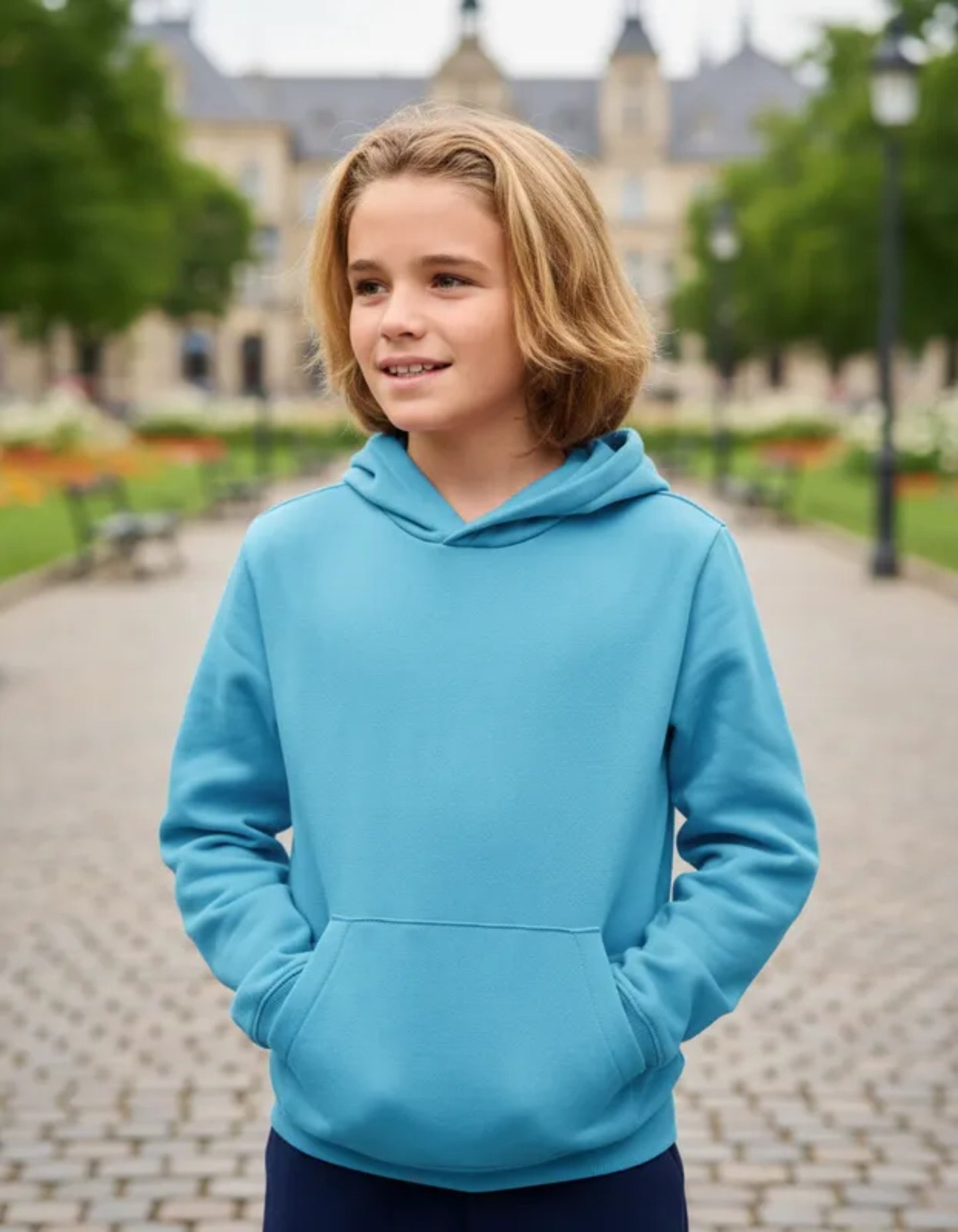 Poleron Infantil Algodón Canguro Capucha Para Estampar
