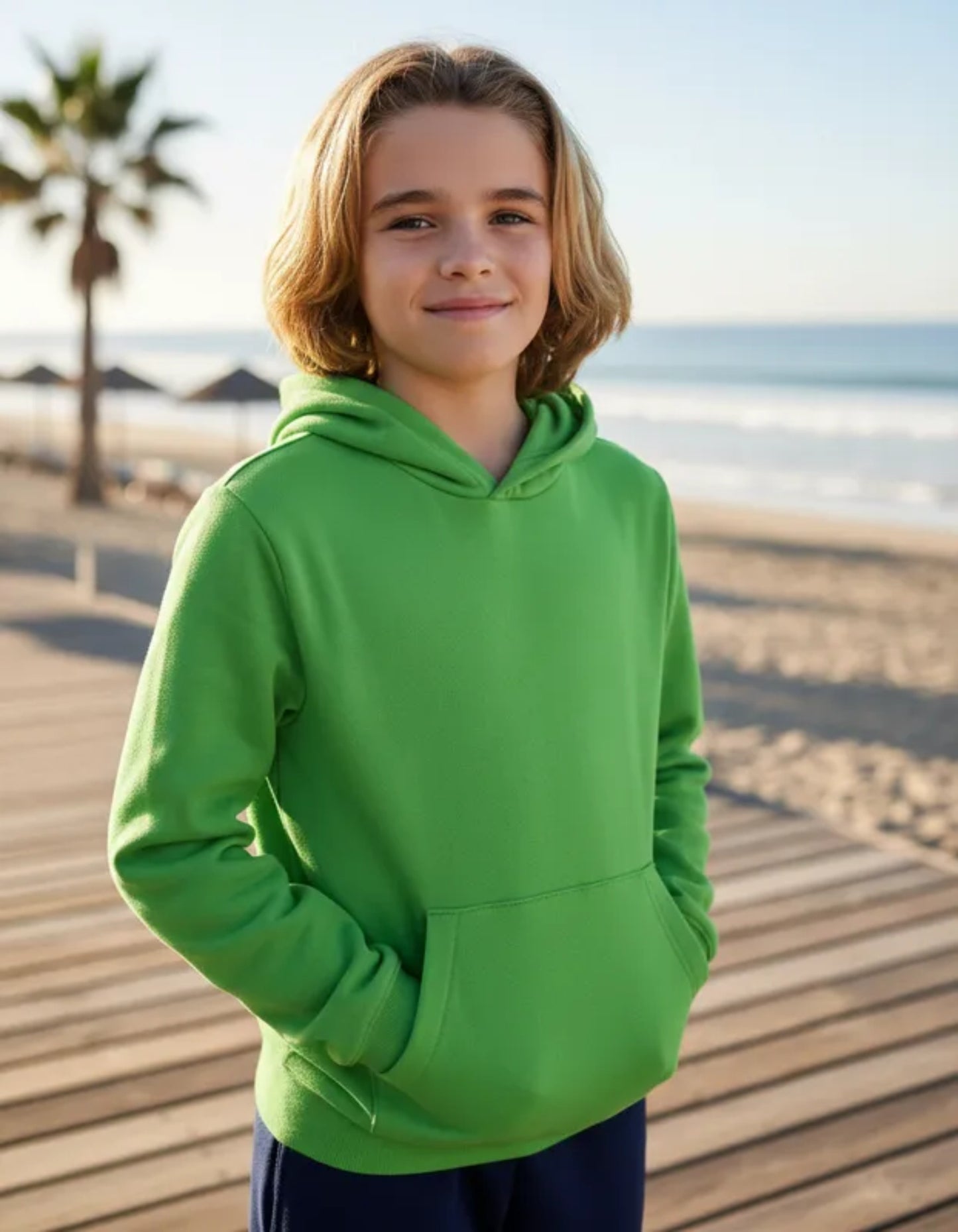 Poleron Infantil Algodón Canguro Capucha Para Estampar