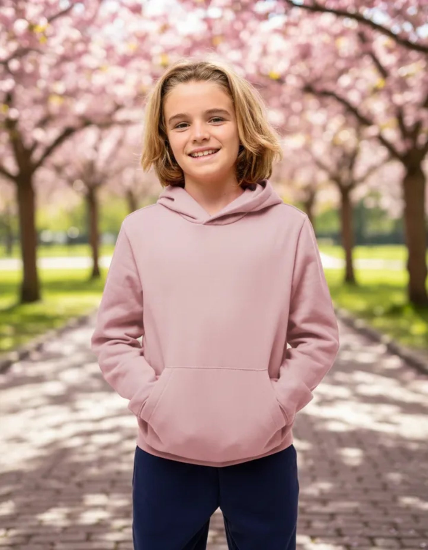 Poleron Infantil Algodón Canguro Capucha Para Estampar
